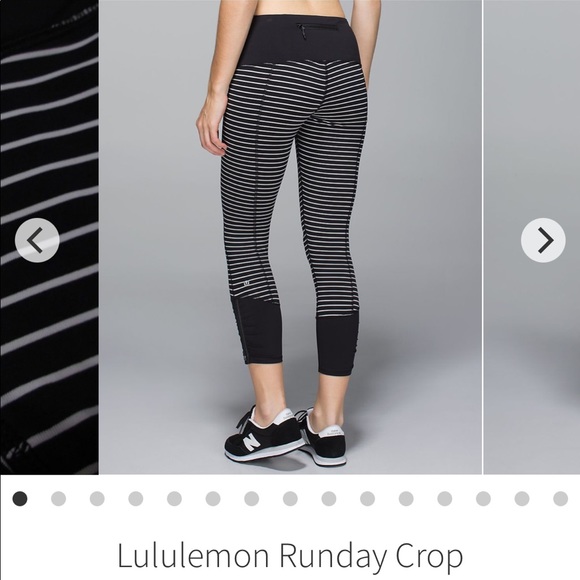 Lululemon Striped Runday Crop - Picture 1 of 8